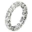 Round Cut Lab Grown Diamond Eternity Ring in 14k White Gold (2 cttw FG/VS2)-10