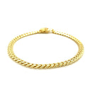 10k Yellow Gold Classic Miami Cuban Solid Bracelet (4.90 mm)-5