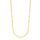 14k Yellow Gold Cable Chain Style Polished Necklace-4