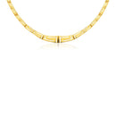 14K Yellow Gold Necklace with Graduated Greek Meander Motif Links-4
