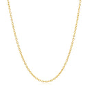 18k Yellow Gold Round Cable Link Chain 1.5mm-7