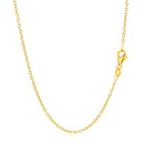 18k Yellow Gold Round Cable Link Chain 1.5mm-8