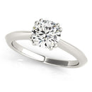14k White Gold Double Prong Set Solitaire Diamond Engagement Ring (1 cttw)-5