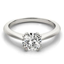 14k White Gold Double Prong Set Solitaire Diamond Engagement Ring (1 cttw)-6