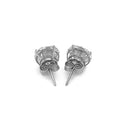 14k White Gold 8.0mm Round CZ Stud Earrings-7