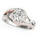 14k White And Rose Gold Bypass Diamond Engagement Ring (1 1/4 cttw)-3