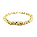 10k Yellow Gold Semi Solid Miami Cuban Bracelet (7.20 mm)-8