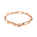 14K Rose Gold Extra Wide Paperclip Chain Bracelet-6