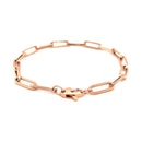14K Rose Gold Extra Wide Paperclip Chain Bracelet-7