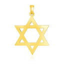 14k Yellow Gold Polished Star of David Pendant-3