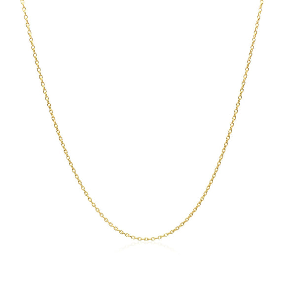 Adjustable Cable Chain in 14k Yellow Gold (1.0mm)