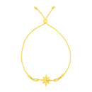 14k Yellow Gold Adjustable Bracelet with Star-3