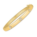 14k Yellow Gold Trilogy Diamond Bangle (5.40 mm)-3