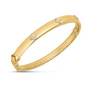 14k Yellow Gold Trilogy Diamond Bangle (5.40 mm)-4