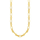 14k Yellow Gold Twisted and Polished Link Necklace-4