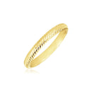14k Yellow Gold Textured Comfort Fit Wedding Band-3