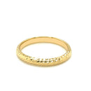 14k Yellow Gold Textured Comfort Fit Wedding Band-4