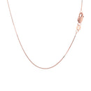 14k Rose Gold Classic Box Chain 0.4mm-10