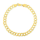 7.0mm 10k Yellow Gold Curb Bracelet-6