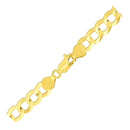 7.0mm 10k Yellow Gold Curb Bracelet-7