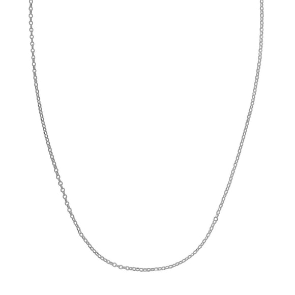 Double Extendable Cable Chain in 14k White Gold (1.40 mm)