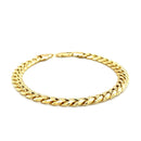 6.9mm 14k Yellow Gold Semi Solid Miami Cuban Bracelet-6