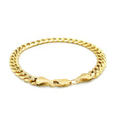 6.9mm 14k Yellow Gold Semi Solid Miami Cuban Bracelet-7