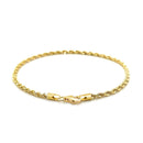 2.5mm 10k Yellow Gold Solid Diamond Cut Rope Bracelet-6