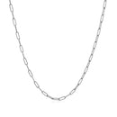 18K White Gold Fine Paperclip Chain (1.50 mm)-8