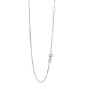 14k White Gold Adjustable Box Chain 0.8mm-3