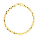 14k Yellow Gold High Polish Compressed Cable Link Bracelet-5