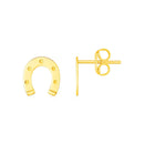 14K Yellow Gold Horseshoe Earrings-2