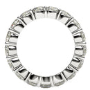 Round Cut Lab Grown Diamond Eternity Ring in 14k White Gold (3 cttw FG/VS2)-9