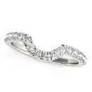 14k White Gold Curved Diamond Wedding Band (3/8 cttw)-2