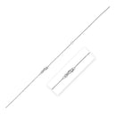 Double Extendable Bead Chain in 14k White Gold (1.00 mm)-2