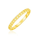 14k Yellow Gold Ring with Bead Texture-2