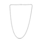 Moon Cut Bead Chain in 14k White Gold (2.50 mm)-6