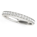 14k White Gold Prong Set Wedding Band with Diamonds (1/3 cttw)-2