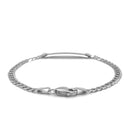 14k White Gold Curb Link Chain Polished Children's ID Bracelet-7