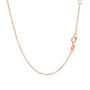14k Rose Gold 17 inch Necklace with Round White Topaz-8