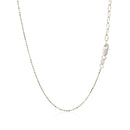 14k White Gold Necklace with Round Diamond Charms-10