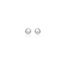 14k White Gold Spherical Stud Earrings (7.0 mm)-2