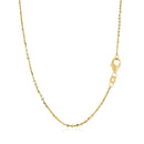 14k Yellow Gold Chain Necklace with a Shiny Flat Bar-7
