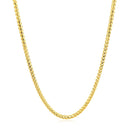 2.2mm 14k Yellow Solid Gold Diamond Cut Round Franco Chain-8