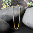 2.2mm 14k Yellow Solid Gold Diamond Cut Round Franco Chain-10