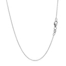 Double Extendable Cable Chain in 14k White Gold (1.0mm)-7