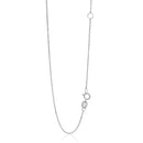 14k White Gold Adjustable Cable Chain 1.1mm-3