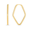 14k Yellow Gold Endless Marquise Hoops-3