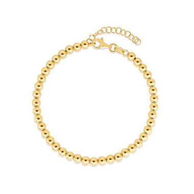 14k Yellow Gold Bead Chain Necklace(4mm) - 0