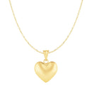 Puffed Heart Pendant in 10k Yellow Gold-4